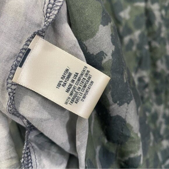 Anthropologie Cloth & Stone Nina Camo Mini Shirtdress Green Size Small Sz Small - Picture 5 of 6